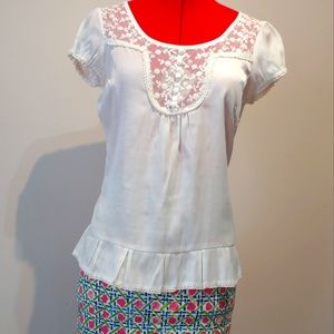RW&CO. Ivory Lace Top